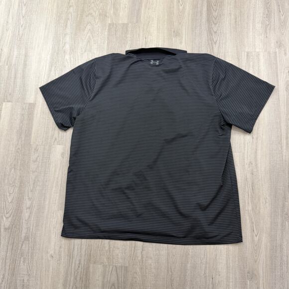 Under Armour The Performance Polo Shirt Men's 4XL Black Striped Golf Golfing - Picture 6 of 8